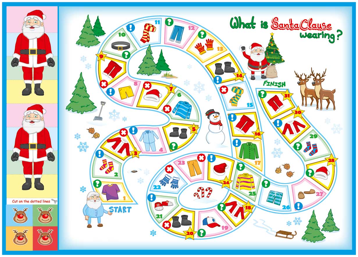 What is Santa Clause wearing? (Περιέχει 2 φύλλα Α4)