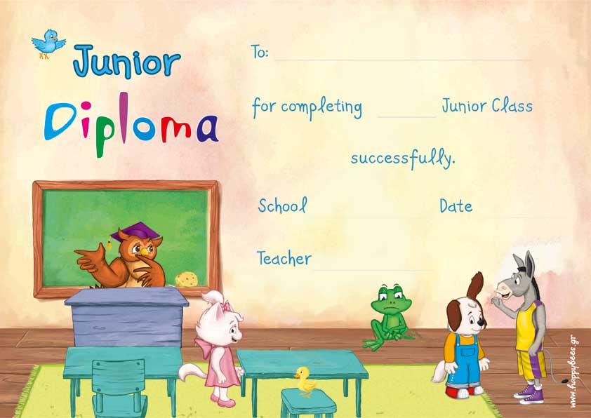 Junior Diploma Βεβαιώσεις Σπουδών 5 Τεμάχια Μέγεθος Α4