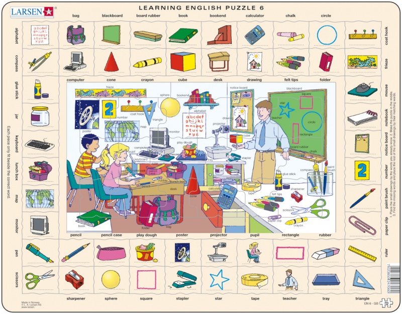 Learning English Puzzle 6 - Μαθαίνω Αγγλικά Παζλ 6