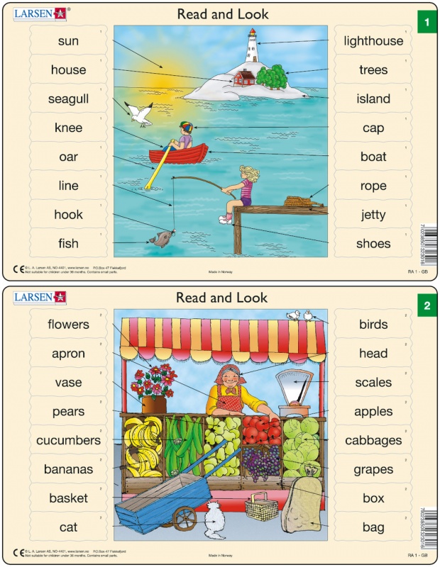 Μαθαίνω Αγγλικά πακέτο Read and Look Puzzle 1,2