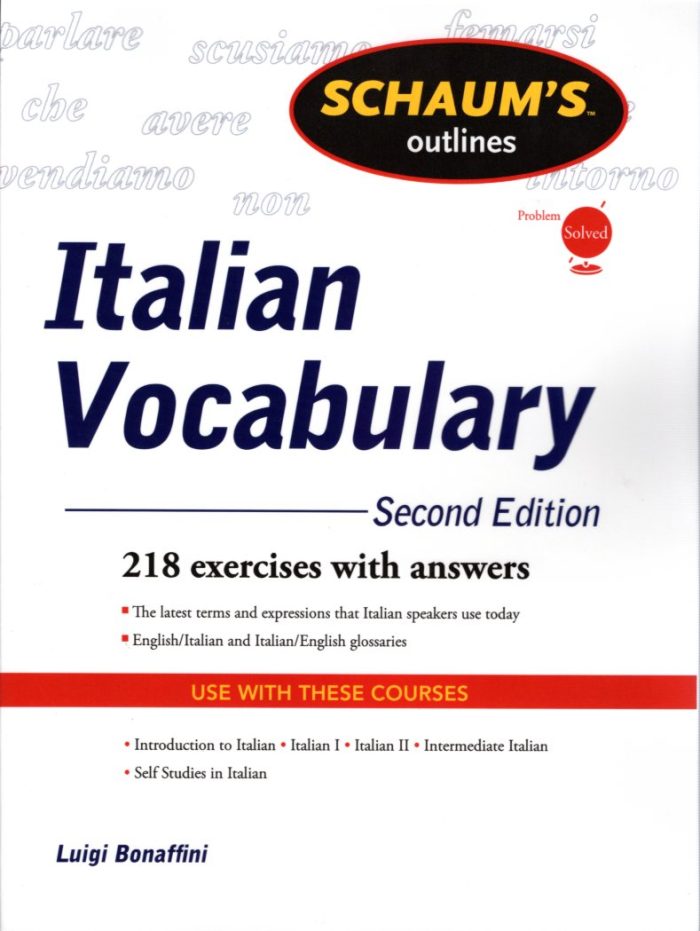 Schaum's Outline of Italian Vocabulary Schaum's Outline of Italian Vocabulary