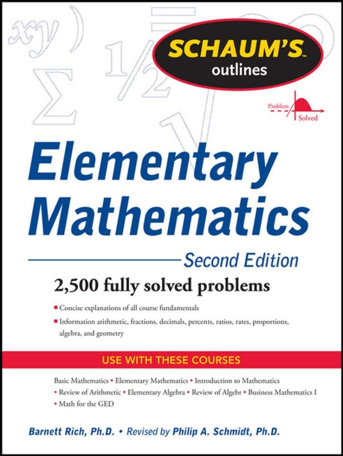 Schaum's Outlines - Elementary Mathematics Schaum's Outlines - Elementary Mathematics