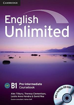 English Unlimited B1 Coursebook with e-Portofolio DVD
