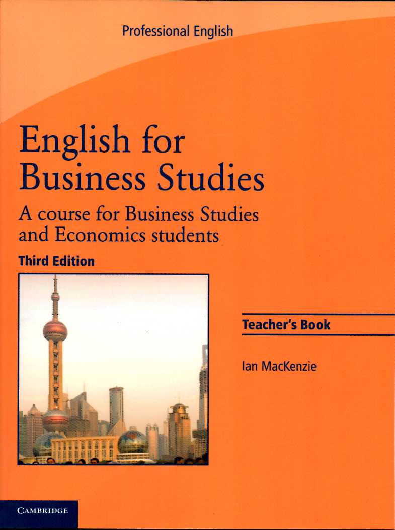 English for Business Studies Teacher's Book