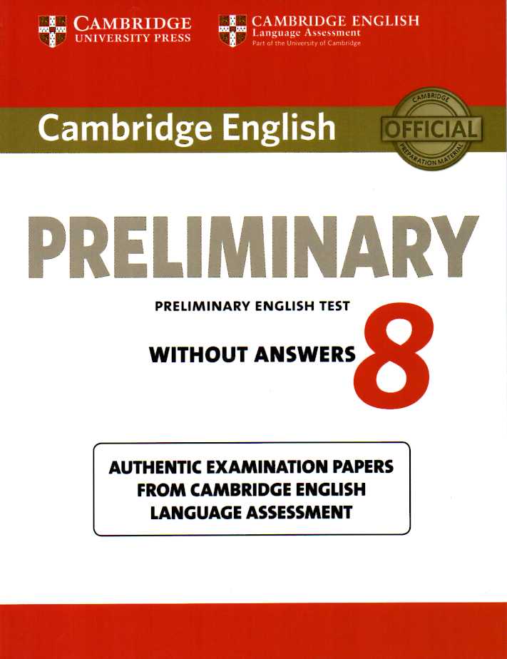Cambridge English Preliminary 8 Students Book without Answers