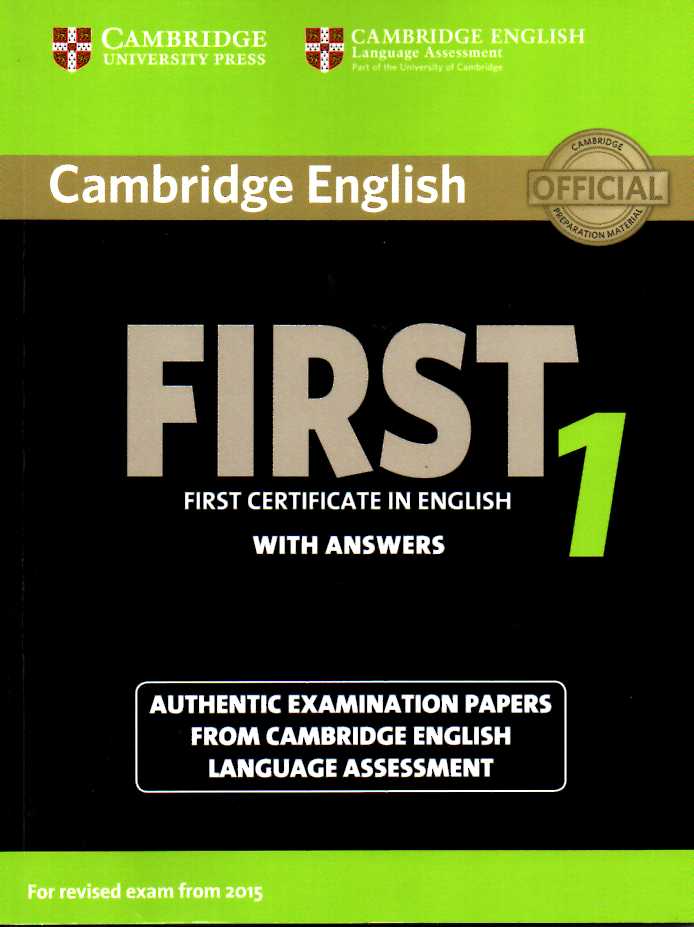 Cambridge English First 1 for Revised Exam from 2015 Students Book with Answers