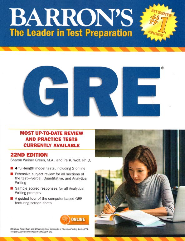 Barrons GRE with Bonus Online Tests 22nd Edition
