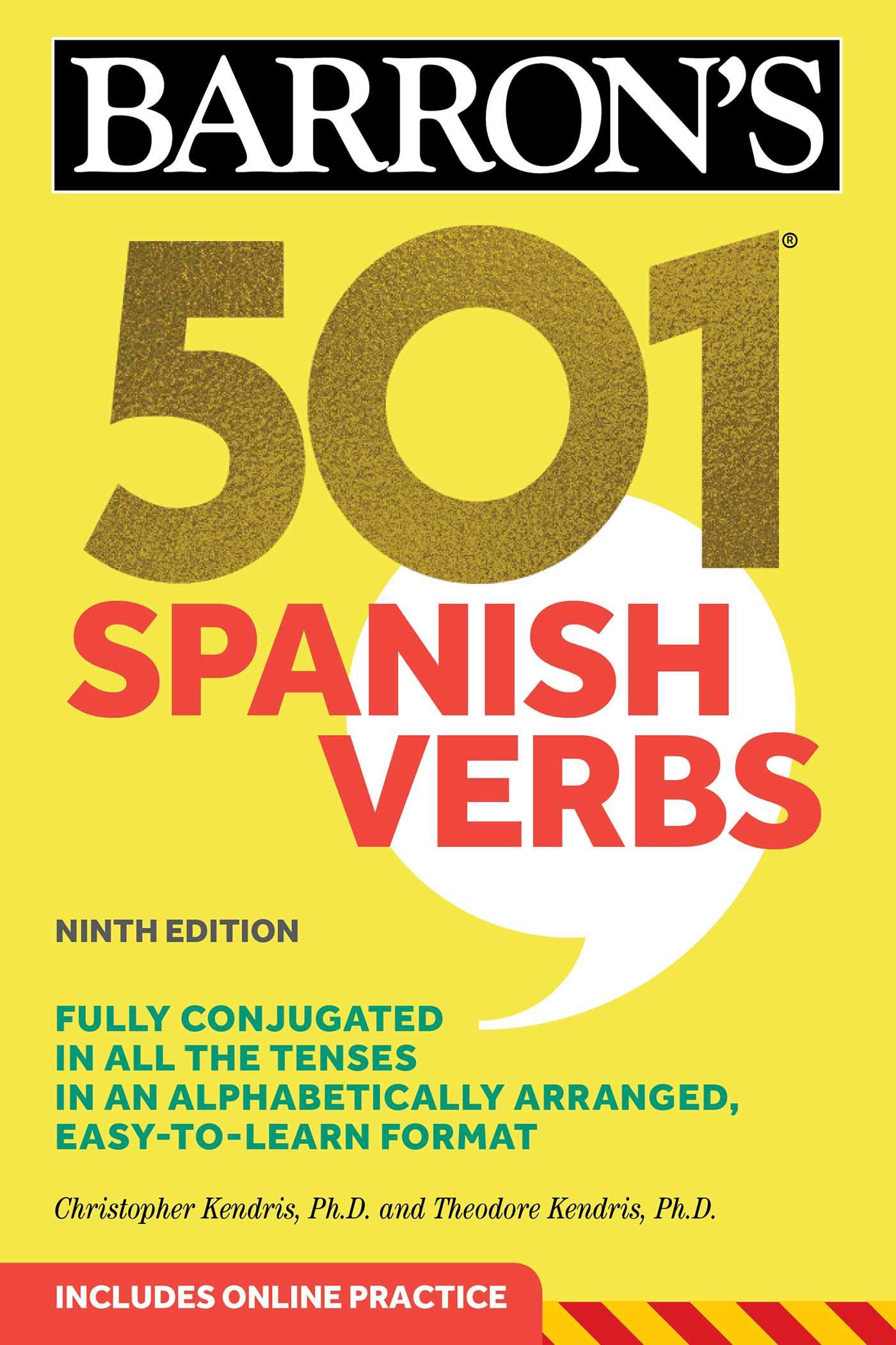 Barron's 501 Spanish Verbs includes online practice 9th Edition