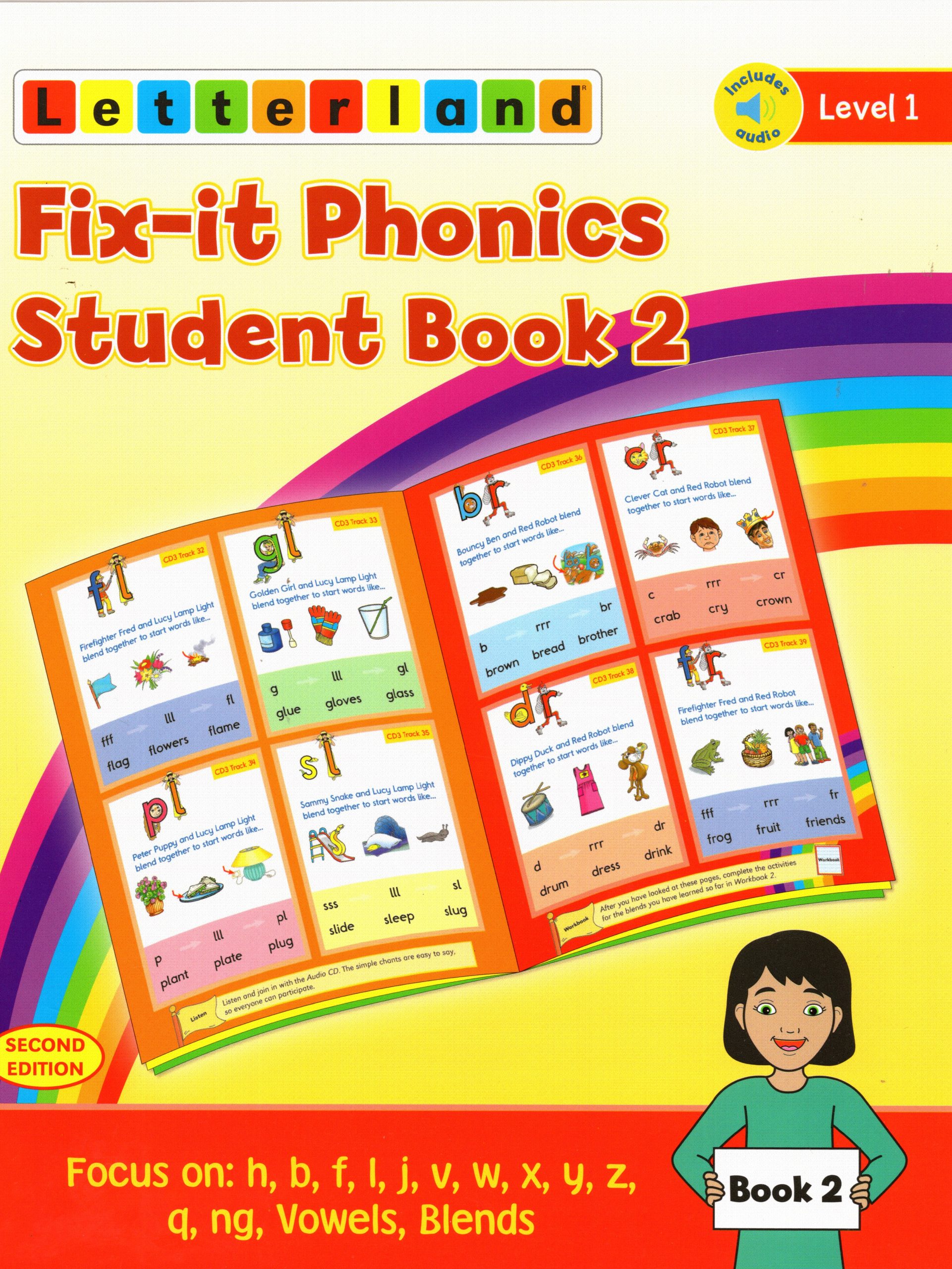 Fix-it Phonics Level 1 Book 2 Workbook (includes Audio)