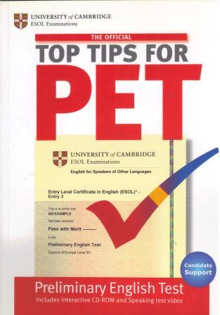 The Official Top Tips for PET Paperback with CD-ROM