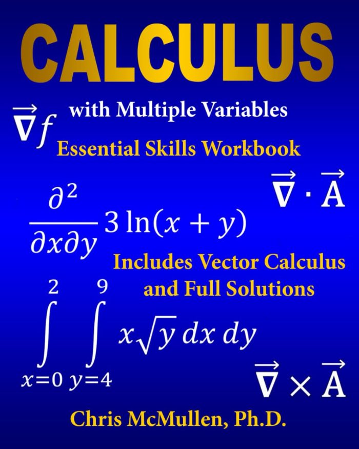 Calculus with Multiple Variables Essential Skills Workbook: Includes Vector Calculus and Full Solutions Calculus with Multiple Variables Essential Skills Workbook: Includes Vector Calculus and Full Solutions