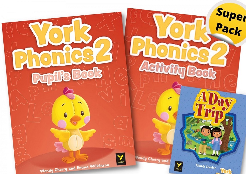 York Phonics 2 Super Pack (Student's Book + Workbook + York Reader: A Day Trip)