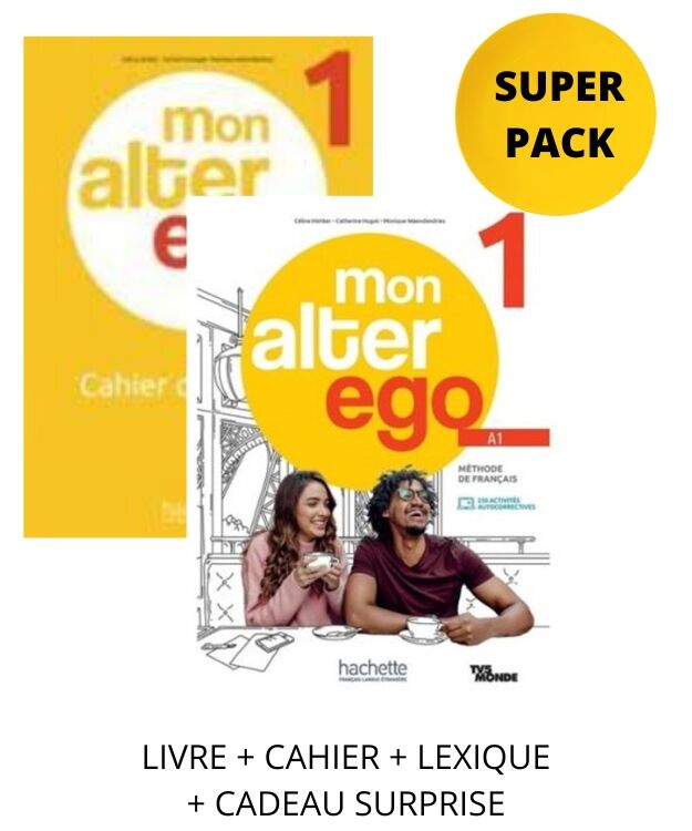 Mon Alter Ego 1 Pack (Livre de l'eleve + Cahier d'activites + Lexique + Test DELF + Cadeau Surprise)