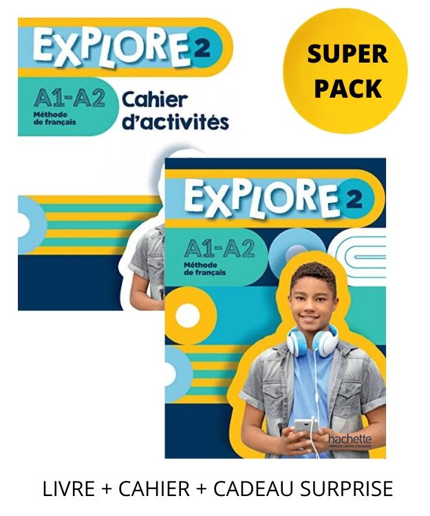 Explore 2 Super Pack: Livre de l' Eleve + Cahier d' Activites + Cadeau Surprise