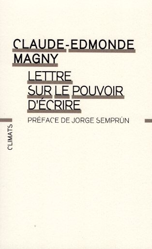 Lettre sur le pouvoir d'ecrire