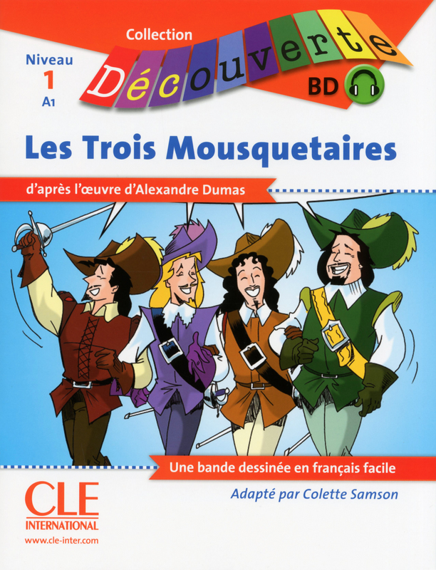 BD Les trois Mousquetaires - Niveau 1 (A1) - Lecture Decouverte - Livre + CD