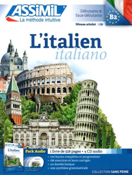 L Italien sans peine pack Livre + 4 CD audio