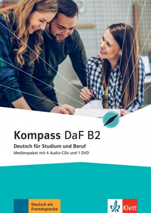 Kompass DaF B2 Medienpaket (4 Audio-CDs + 1 DVD)
