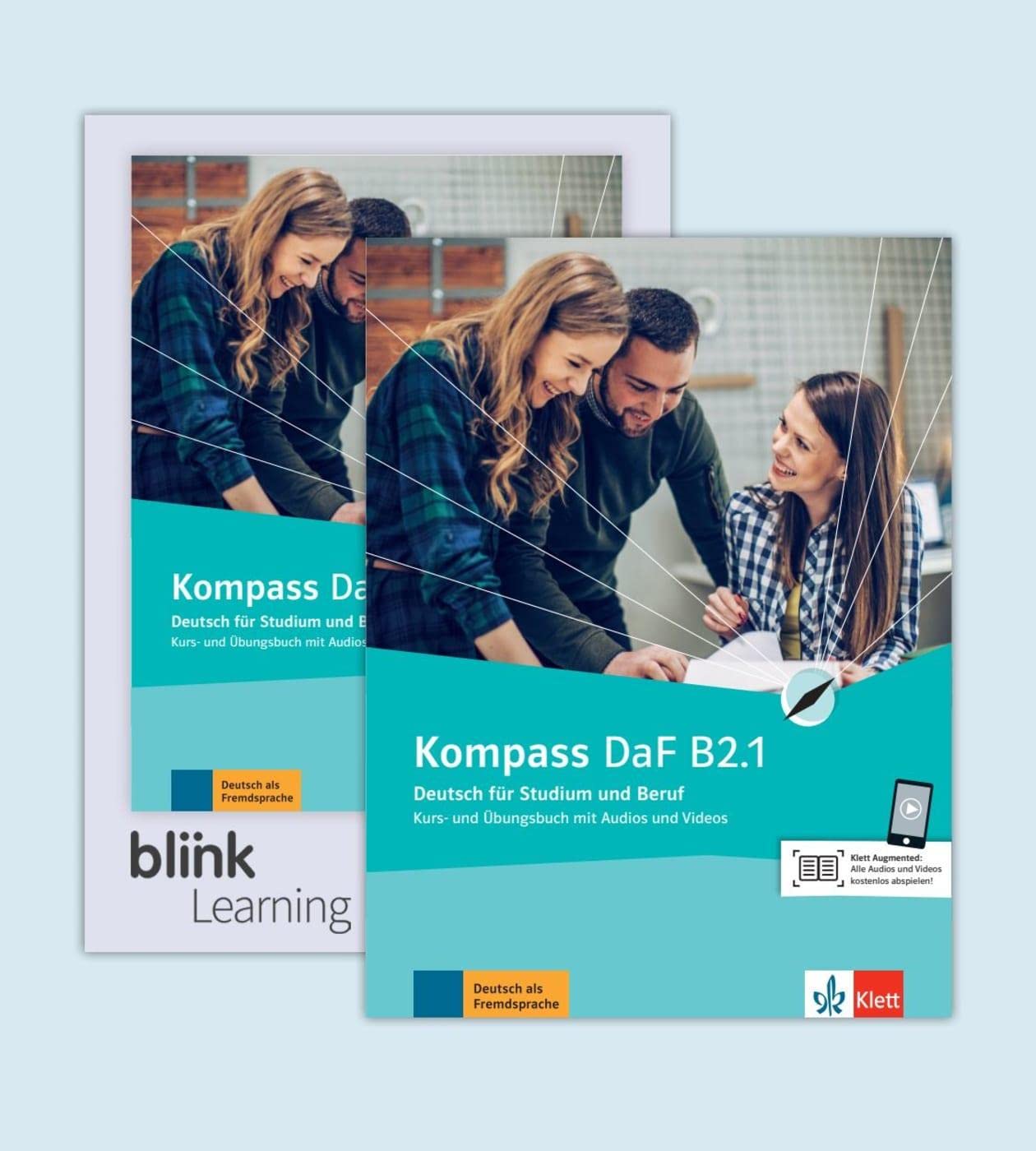 Kompass DaF B2.1 - Media Bundle: Kurs- Ubungsbuch mit Audios/Videos + Lizenzcode BlinkLearning LMS (Lernende, 1 Jahr)