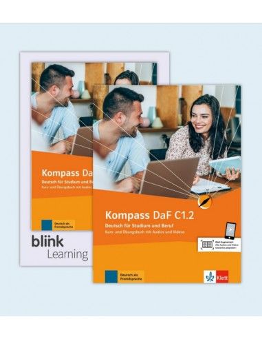 Kompass DaF C1.2 - Media Bundle: Kurs- /Ubungsbuch mit Audios/Videos + Lizenzcode BlinkLearning LMS (Lernende, 1 Jahr)
