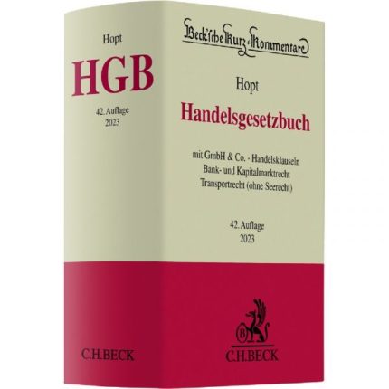 Handelsgesetzbuch: HGB 42 Auflage 2023