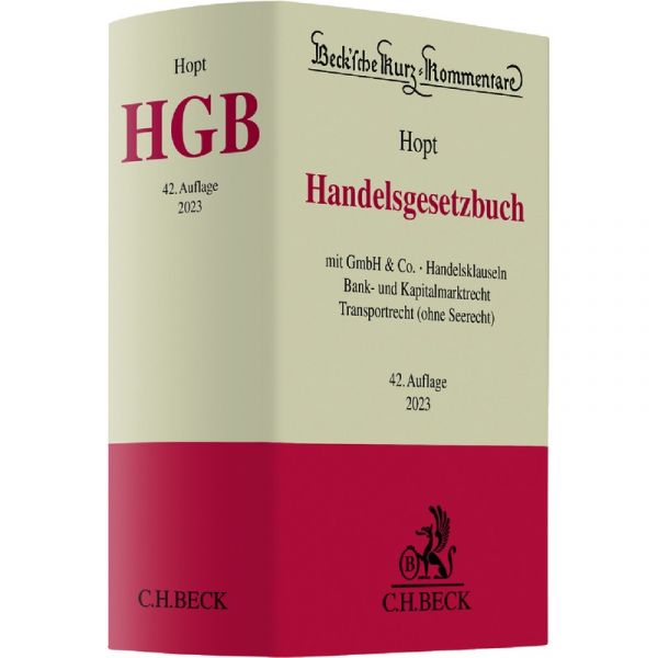 Handelsgesetzbuch: HGB 42 Auflage 2023