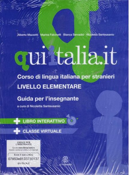 QUI ITALIA.IT GUIDA PER L'INSEGNANTE + DVD + E-BOOK