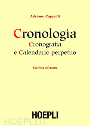 CRONOLOGIA CRONOGRAFIA E CALENDARIO PERPETUO