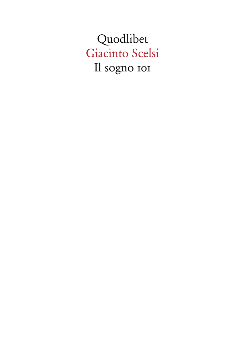 Il sogno 101