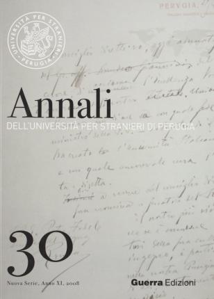 Annali N. 30 (Nuova Serie, anno XI, 2008)