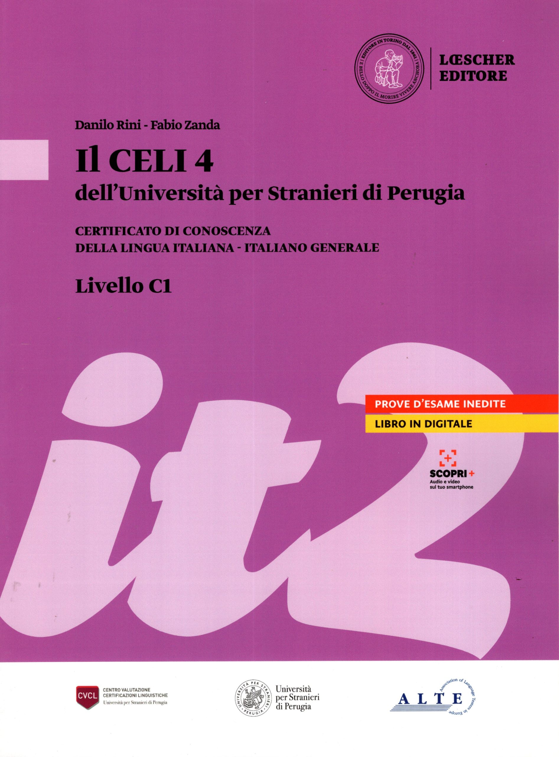 Il CELI 4 dell' Universita per Stranieri di Perugia + libro in digitale