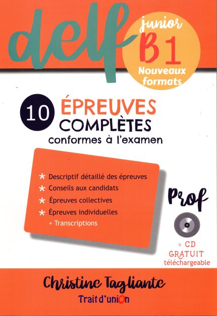 DELF JUNIOR B1 Nouveau formats LIVRE DU PROFESSEUR + CD Gratuit telechargeable