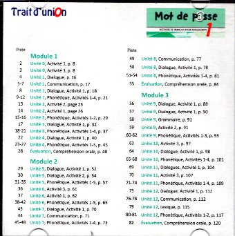 Mot de Passe 1 CD pour la classe