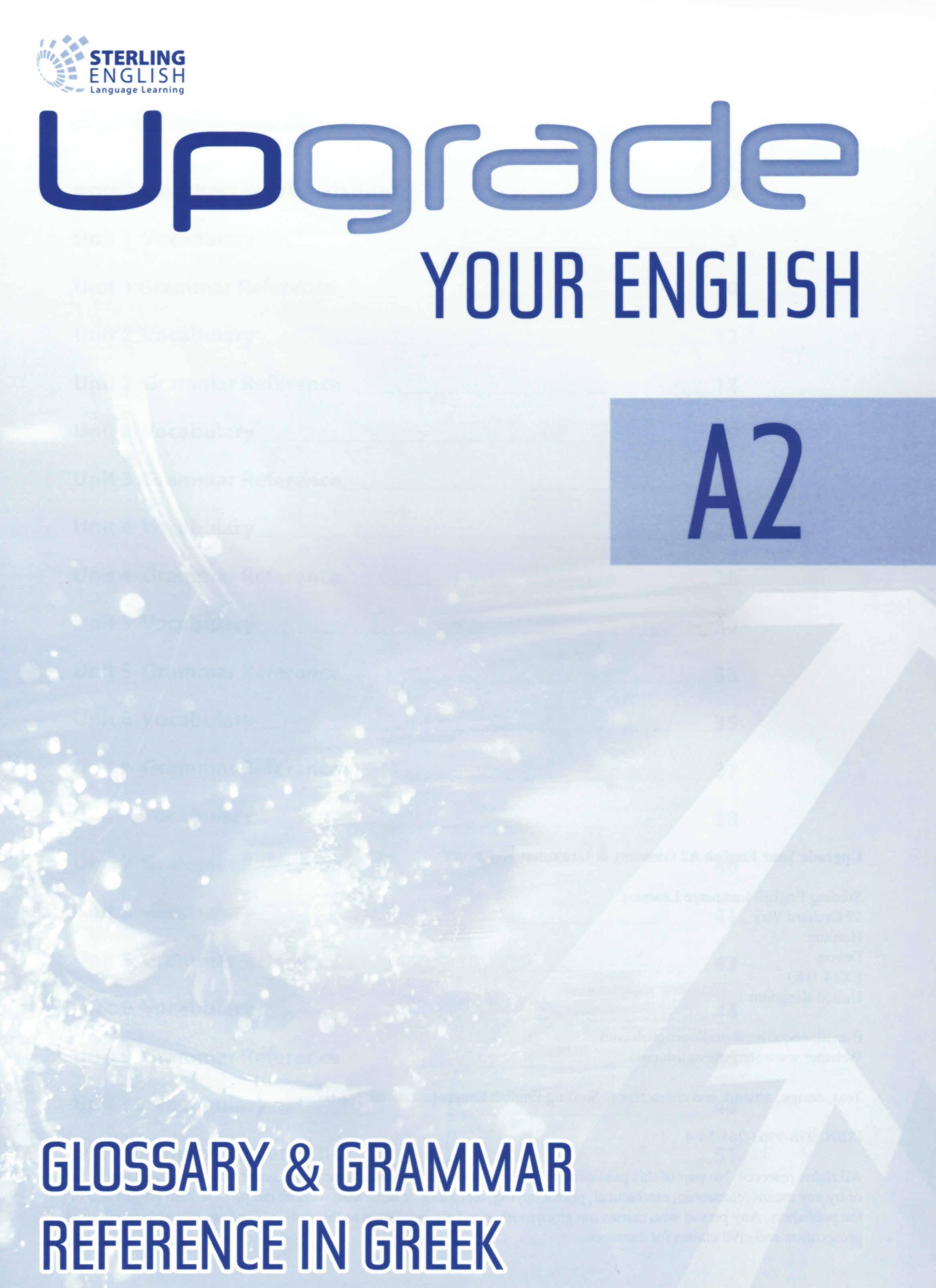 Upgrade Your English A2 Glossary & Grammar Reference