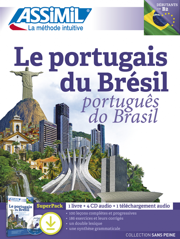 Le portugais du Bresil 1 book + 4 audio CDs + Downloadable MP3 files