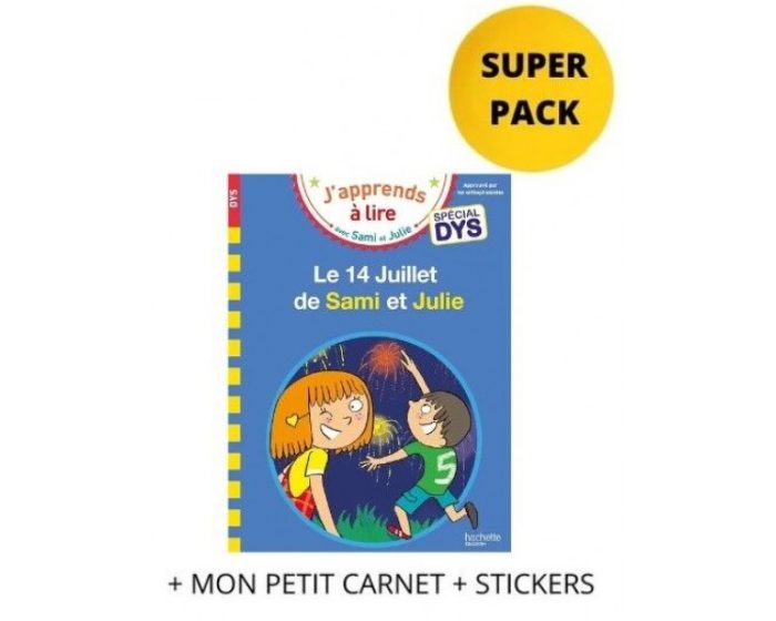 Le 14 Juillet de Sami et Julie - J'apprends A Lire Avec Sami Et Julie Special Dys (Super Pack & Mon Petit Carnet & Stickers) Le 14 Juillet de Sami et Julie - J'apprends A Lire Avec Sami Et Julie Special Dys (Super Pack & Mon Petit Carnet & Stickers)