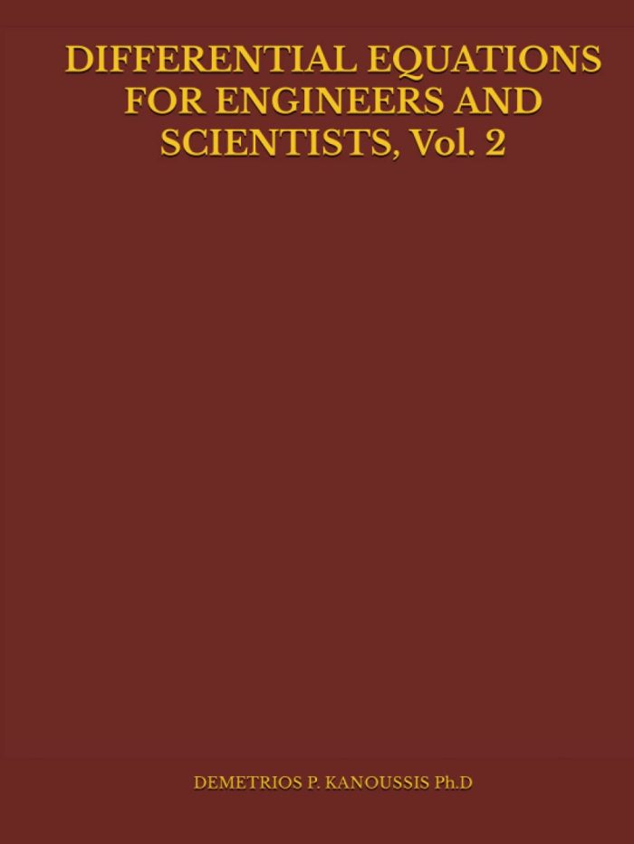 Differential Equations for Engineers and Scientists vol.2 Differential Equations for Engineers and Scientists vol.2