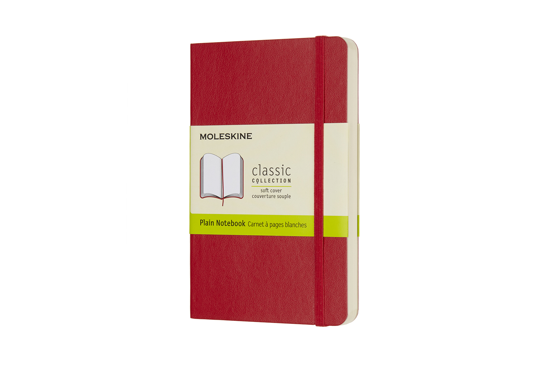 Classic Notebook Soft Cover Scarlet Red Pocket 9x14