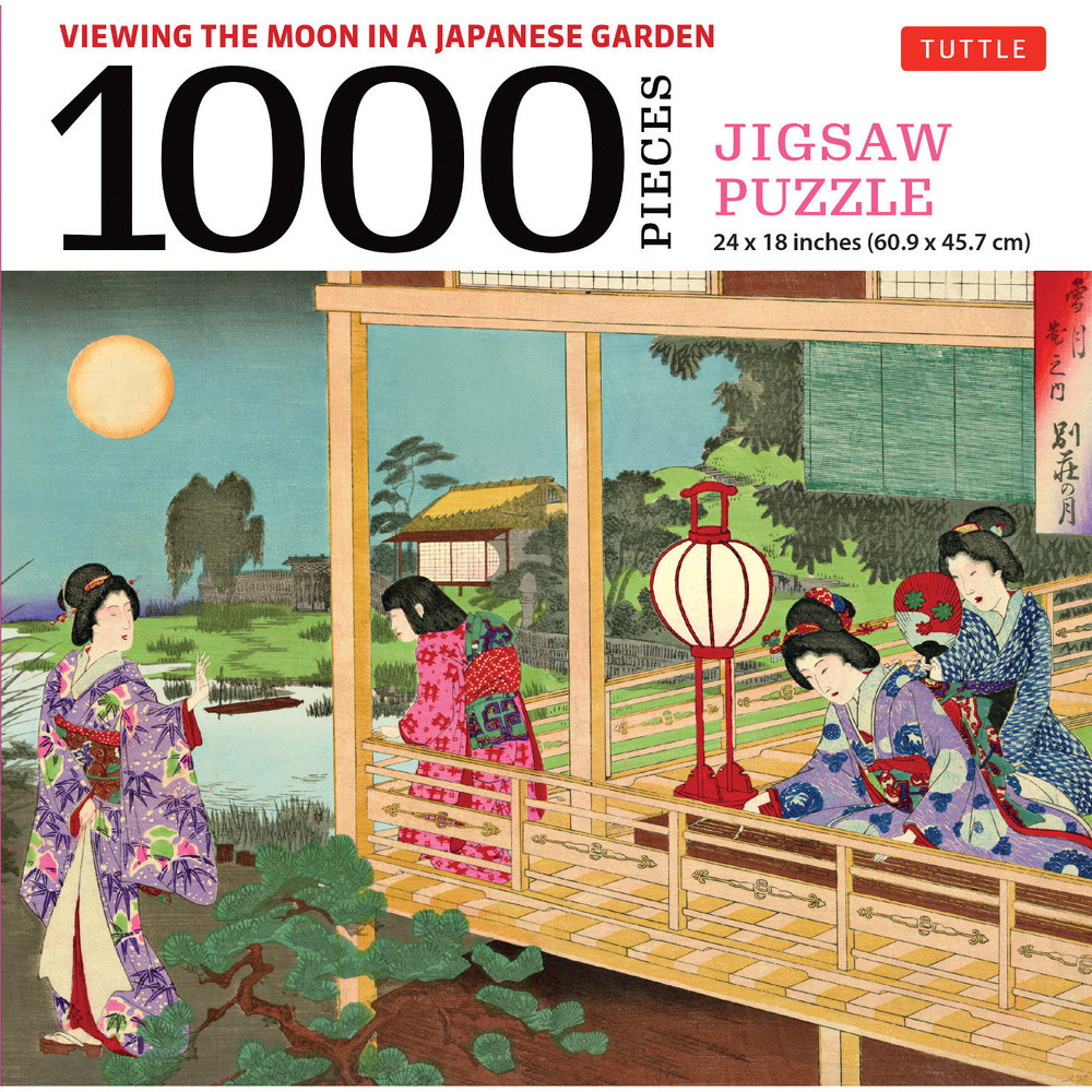 Viewing the Moon in a Japanese Garden - 1000 Piece Jigsaw Puzzle