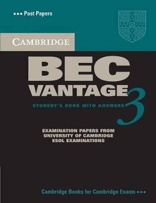 CAMBRIDGE BEC VANTAGE 3 SB W/A - CAMBRIDGE ESOL