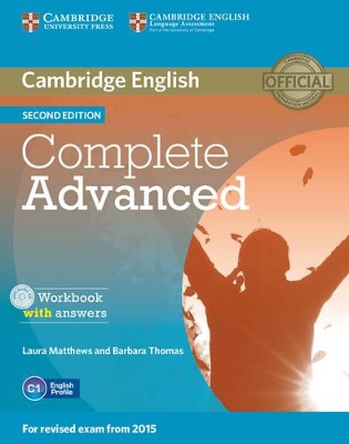 COMPLETE ADVANCED WB W/A (+ CD) 2ND ED - LAURA MATTHEWS-BARB