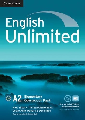 ENGLISH UNLIMITED A2 ELEMENTARY SB (+ E-PORTFOLIO) AND ONLIN