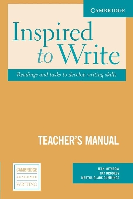 INSPIRED TO WRITE TCHRS - JEAN WITHROW-GAY BROOKES-MARTHA CL