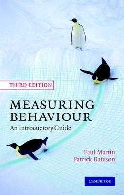 MEASURING BEHAVIOUR 3RD ED - PAUL MARTIN-PATRICK BATESON
