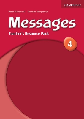 MESSAGES 4 TCHRS RESOURCE PACK - PETER MCDONNELL-NICHOLAS MU