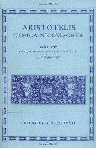 ARISTOTLE ETHICA NICOMACHEA (OXFORD CLASSICAL TEXTS)  HC - I
