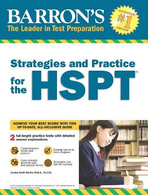BARRONS STRATEGIES AND PRACTIVE FOR THE HSPT - SANDRA MARTIN