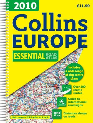 COLLINS EUROPE ROAD ATLAS PB SPIRAL BOUND -