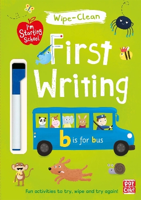 FIRST WRITING: WIPE-CLEAN BOOK WITH PEN (IM STARTING SCHOOL)
