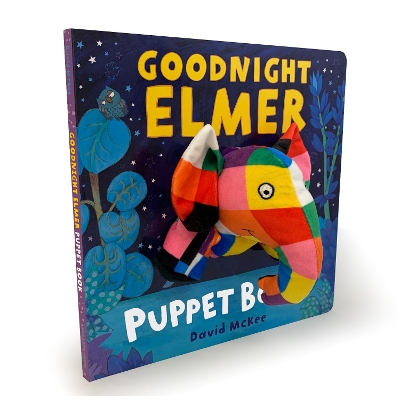 GOODNIGHT ELMER PUPPET BOOK HC - DAVID MCKEE